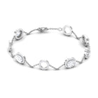 Statement Station Chain Bracelet with Lab Grown Diamond Lab Grown Diamond - ( EF-VS ) - Color and Clarity - Vibrant Grown Labs