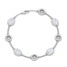 Statement Station Chain Bracelet with Lab Grown Diamond Lab Grown Diamond - ( EF-VS ) - Color and Clarity - Vibrant Grown Labs