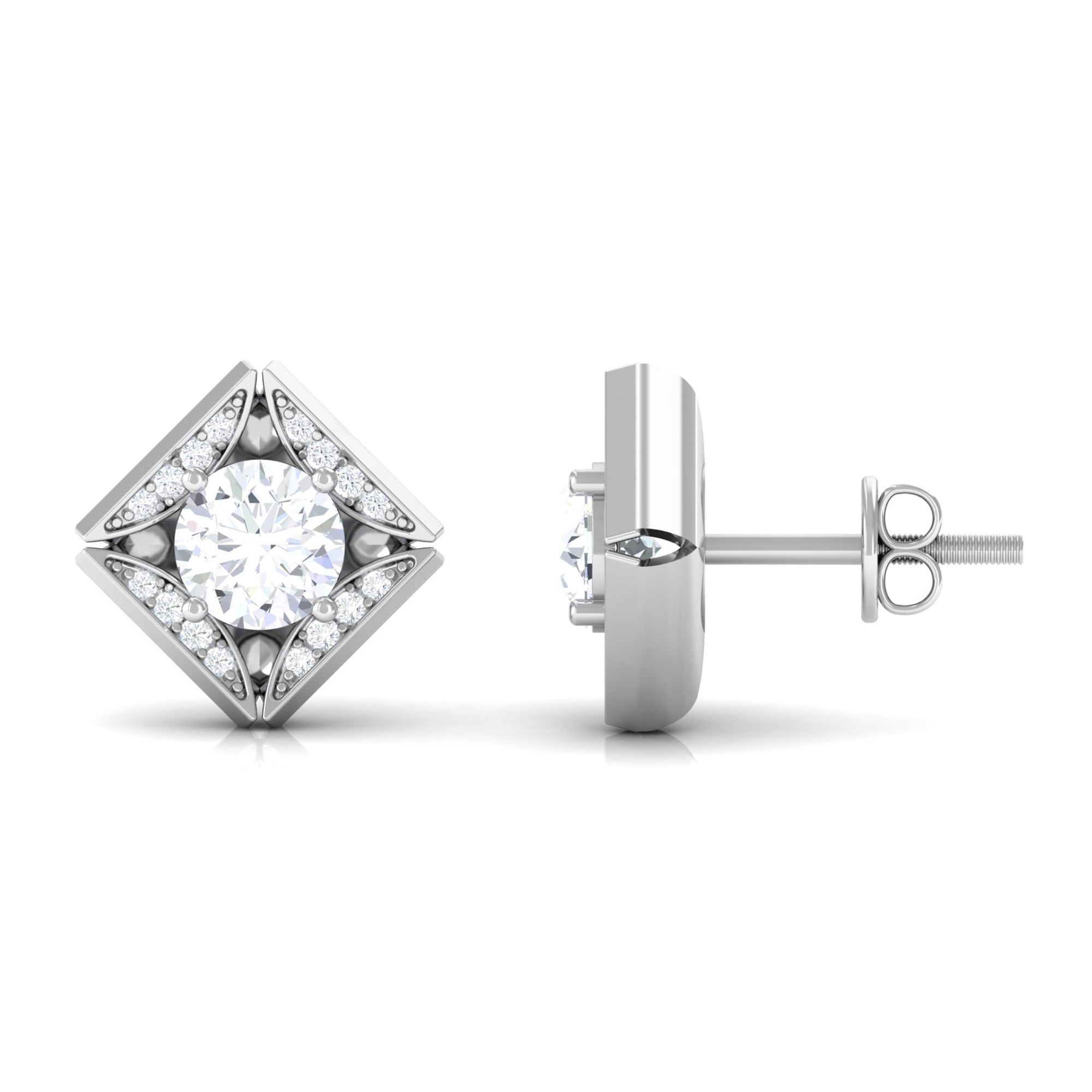 Vibrant Grown Labs-Classic Lab Grown Diamond Stud Earrings