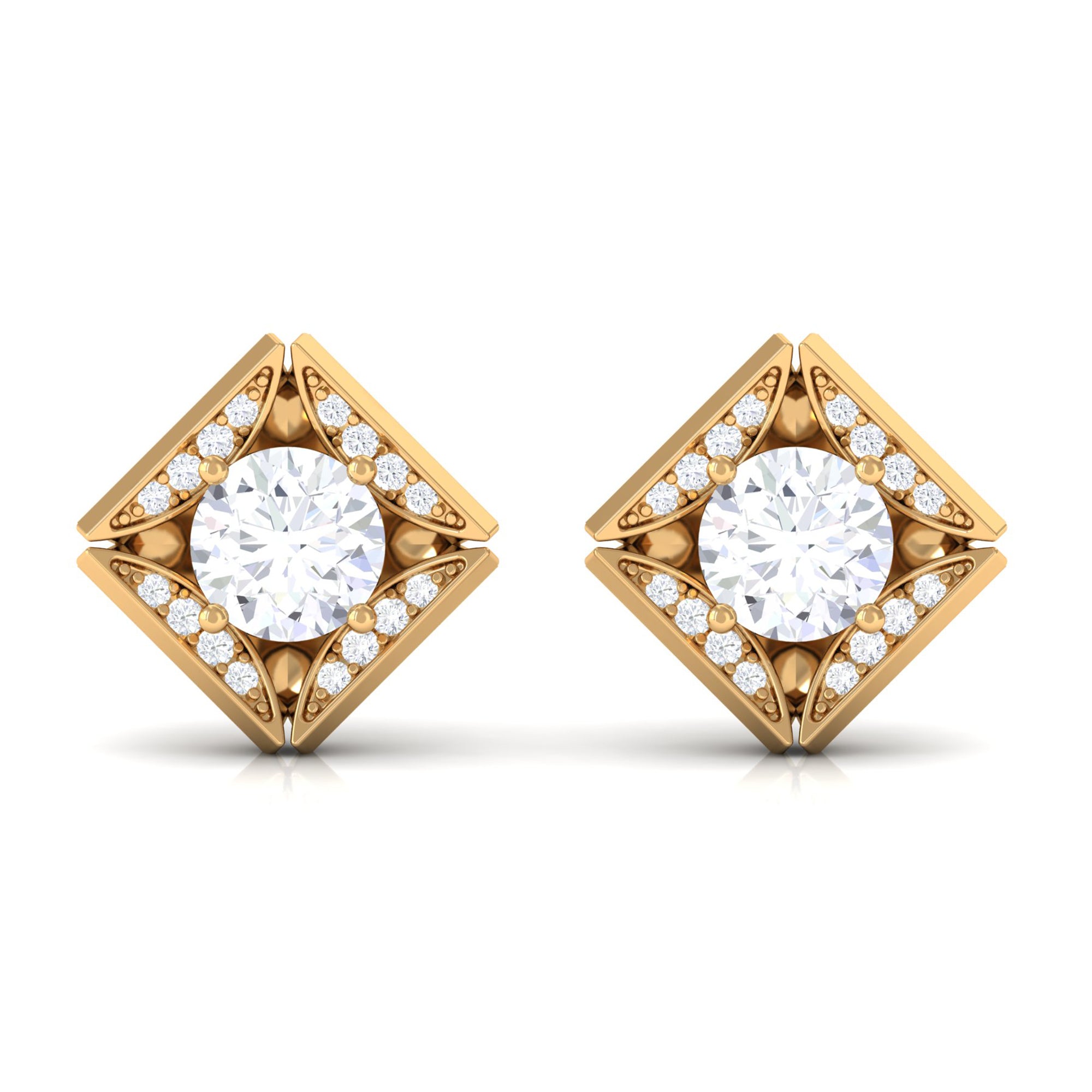 Vibrant Grown Labs-Classic Lab Grown Diamond Stud Earrings