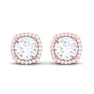 Vibrant Grown Labs-Classic Lab Grown Diamond Stud Earrings with Halo