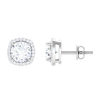 Vibrant Grown Labs-Classic Lab Grown Diamond Stud Earrings with Halo