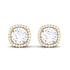 Vibrant Grown Labs-Classic Lab Grown Diamond Stud Earrings with Halo