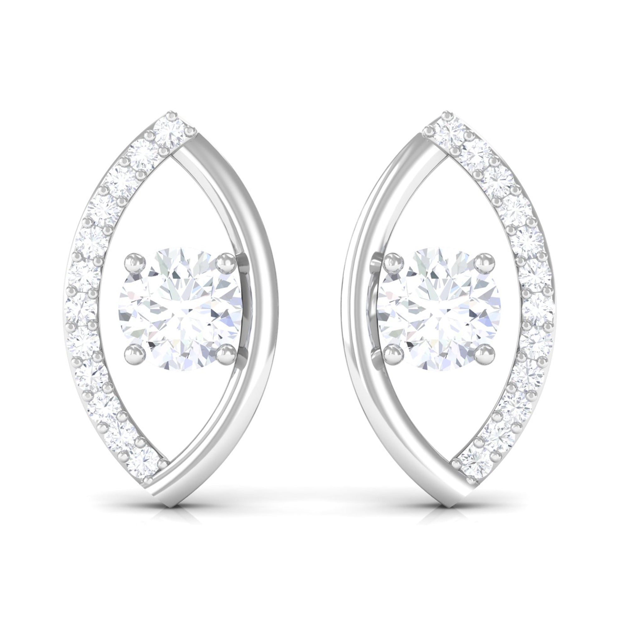 Minimal Lab Grown Diamond Stud Earrings Lab Grown Diamond - ( EF-VS ) - Color and Clarity - Vibrant Grown Labs