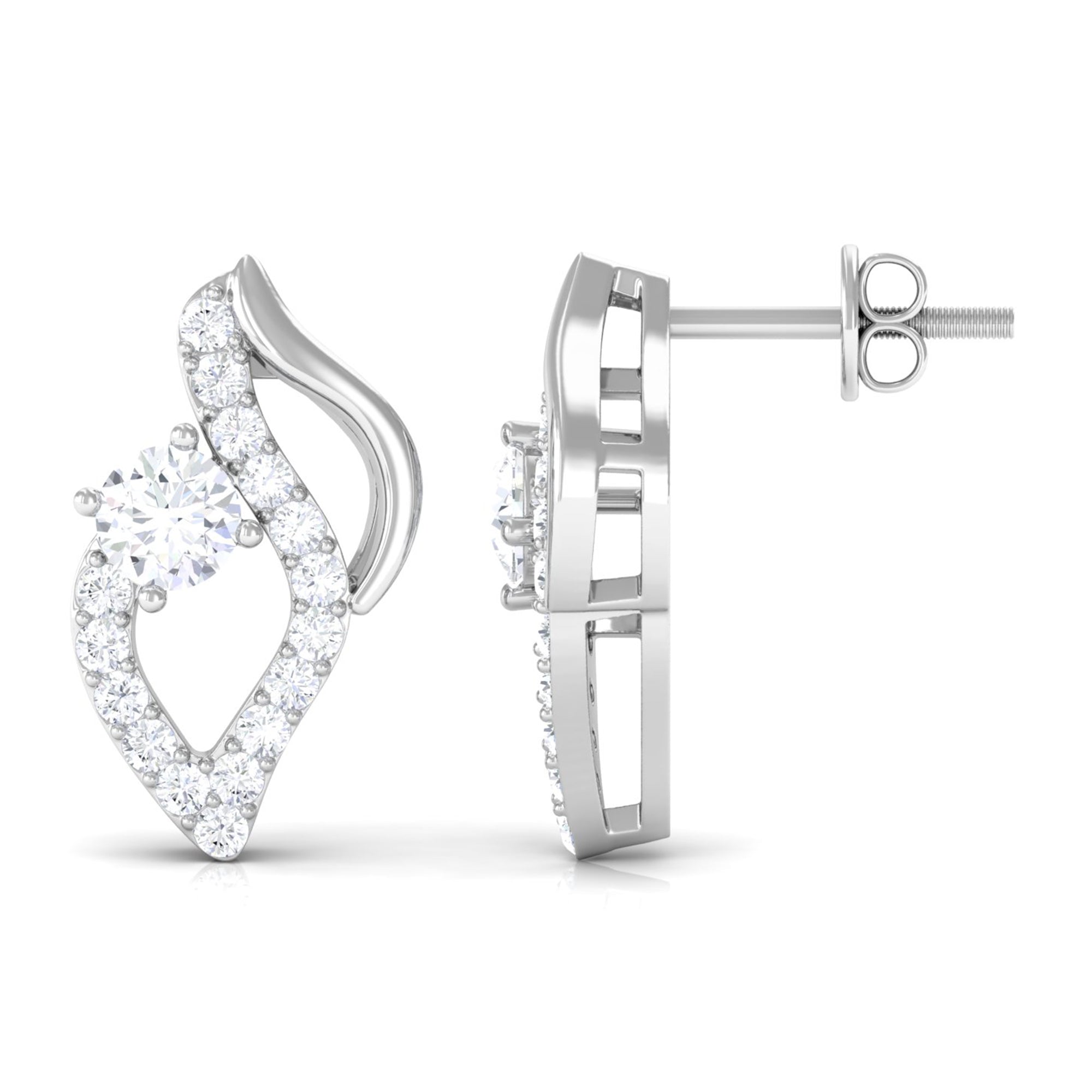 Elegant Lab Grown Diamond Stud Earrings Lab Grown Diamond - ( EF-VS ) - Color and Clarity - Vibrant Grown Labs