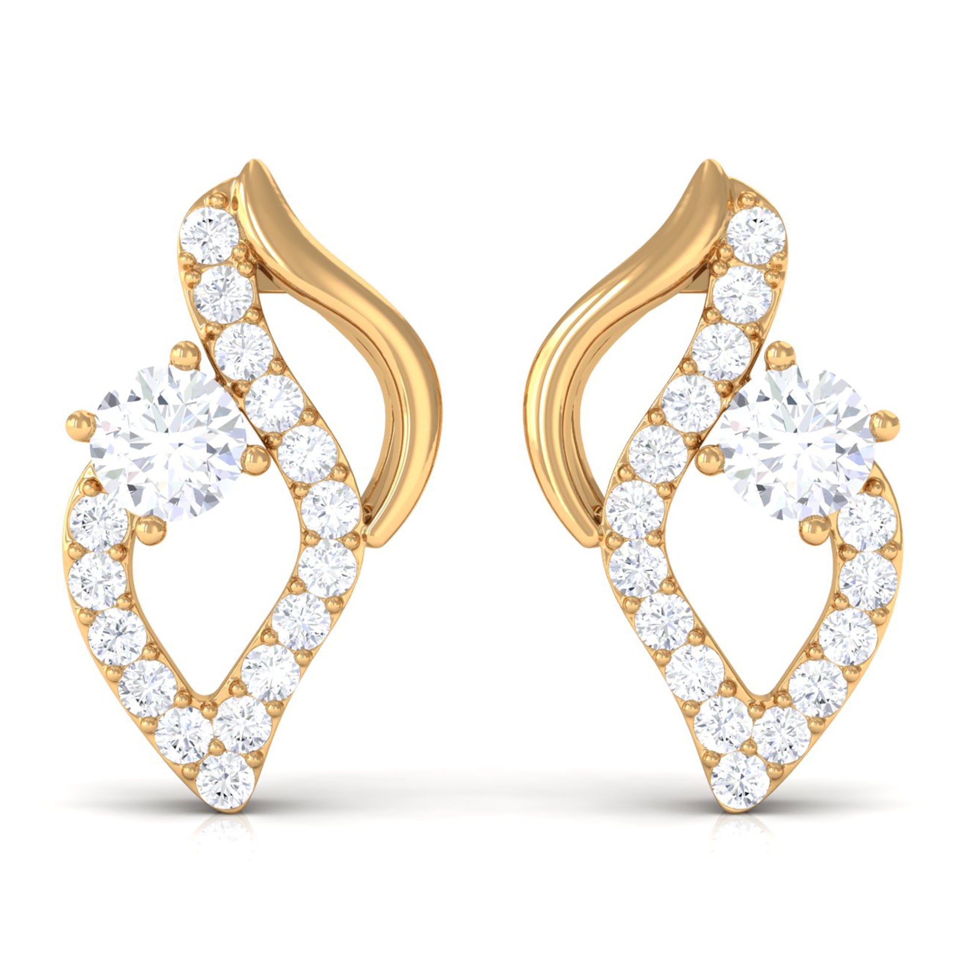 Elegant Lab Grown Diamond Stud Earrings Lab Grown Diamond - ( EF-VS ) - Color and Clarity - Vibrant Grown Labs