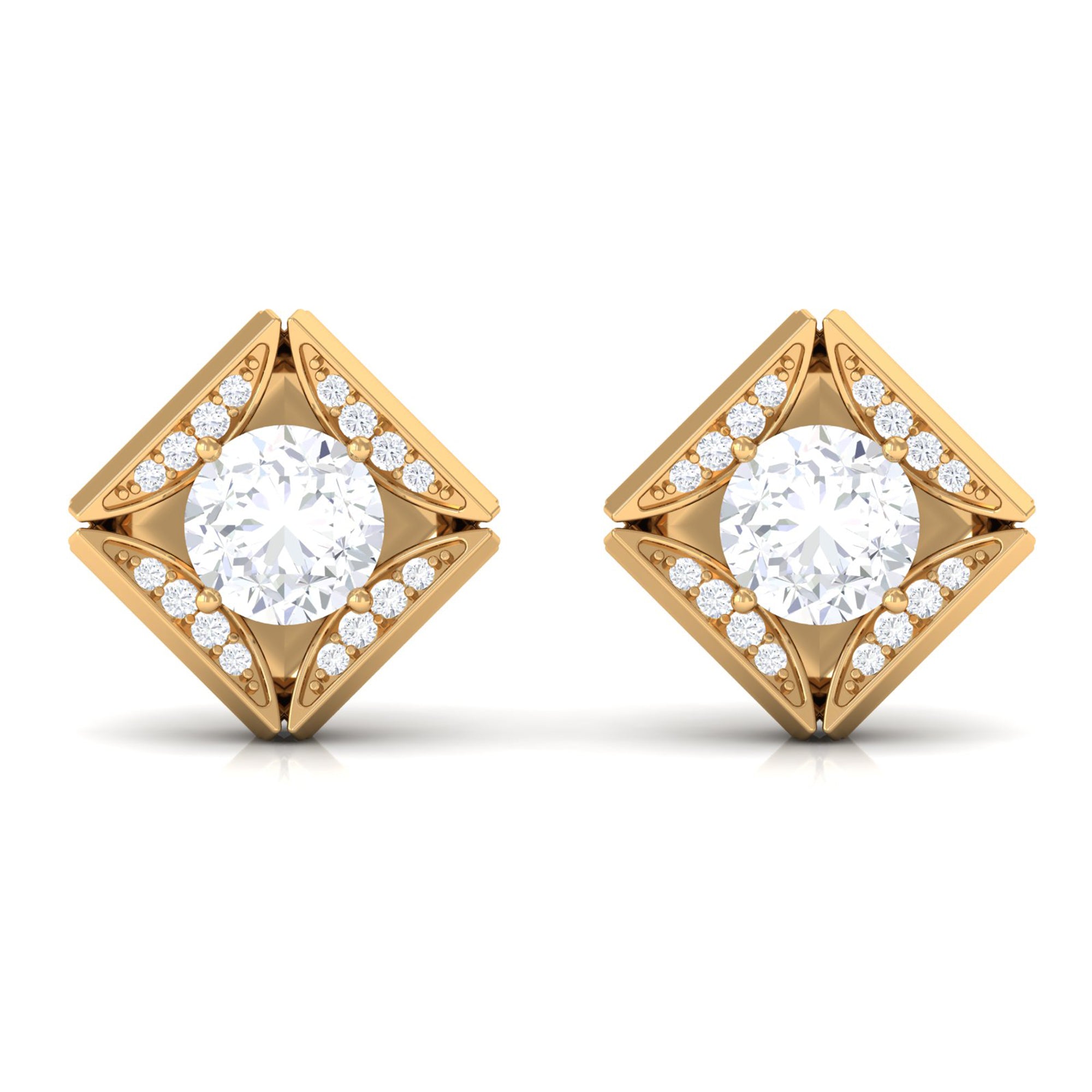 Vibrant Grown Labs-Classic Lab Grown Diamond Stud Earrings