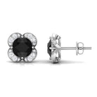 Vibrant Grown Labs-Lab Grown Black Diamond Statement Stud Earrings