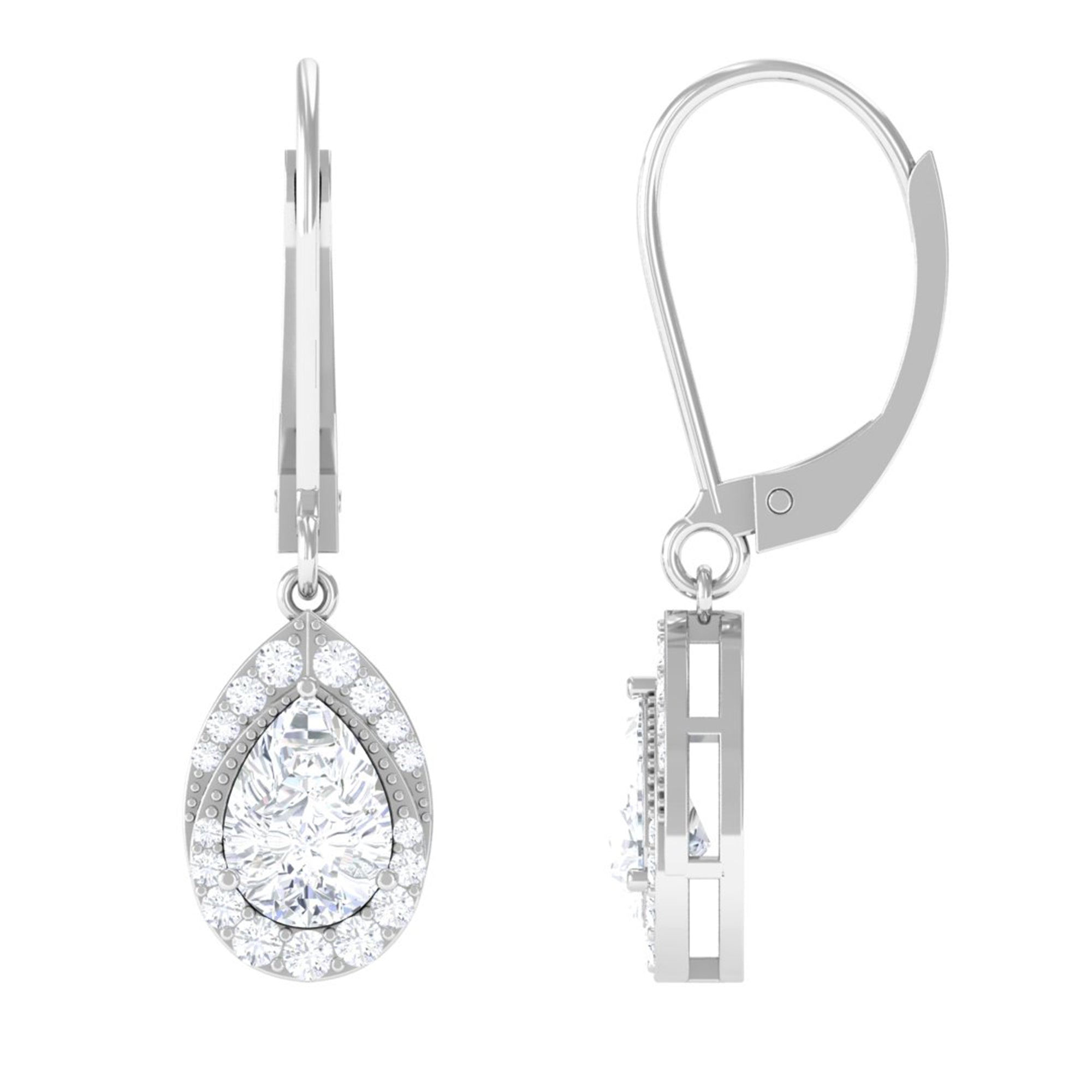 Vibrant Grown Labs-Lab Grown Diamond Teardrop Minimal Earrings for Women