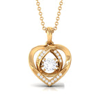 Vibrant Grown Labs-Lab Grown Diamond Heart Pendant Necklace