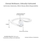 Vibrant Grown Labs-Minimalist Lab Grown Diamond Solitaire Bypass Ring