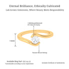 Vibrant Grown Labs-Minimalist Lab Grown Diamond Solitaire Bypass Ring