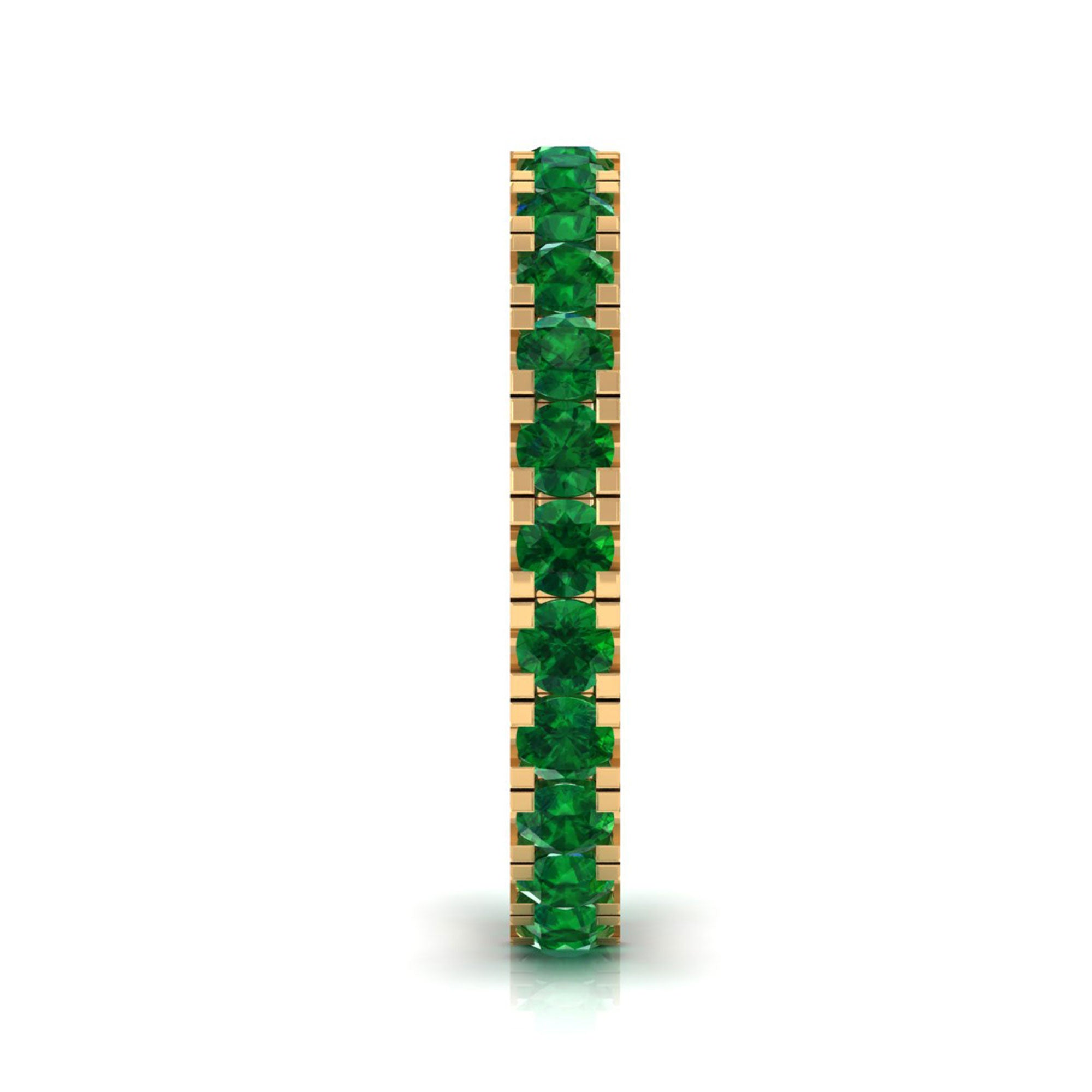 Vibrant Grown Labs-Lab Grown Emerald Wedding Eternity Ring