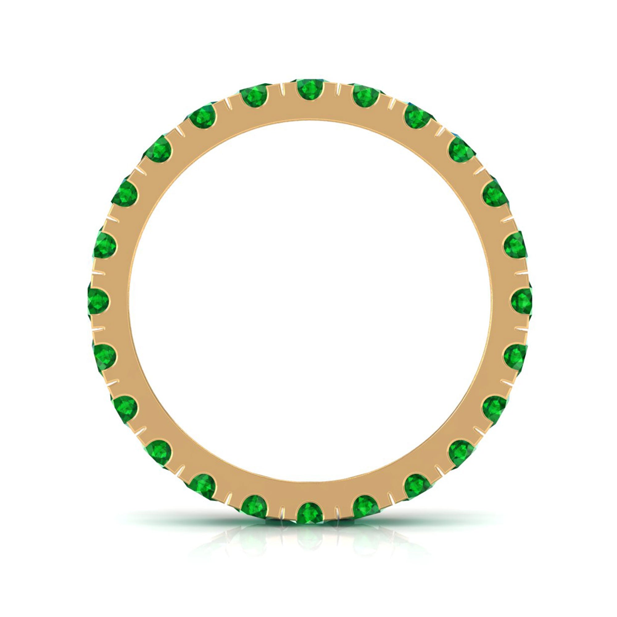 Vibrant Grown Labs-Lab Grown Emerald Wedding Eternity Ring