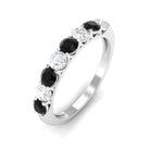 Vibrant Grown Labs-Lab Grown Black and White Diamond Band Ring