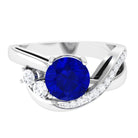 Vibrant Grown Labs-Minimal Lab Grown Blue Sapphire Promise Ring for Women