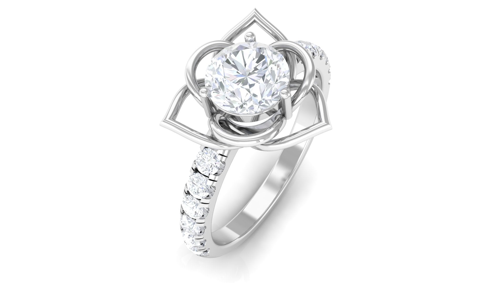 Vibrant Grown Labs-Lab Grown Diamond Flower Promise Ring