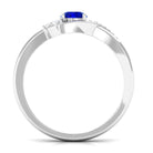 Vibrant Grown Labs-Minimal Lab Grown Blue Sapphire Promise Ring for Women