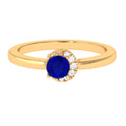 Vibrant Grown Labs-Lab Created Blue Sapphire Promise Ring for Women