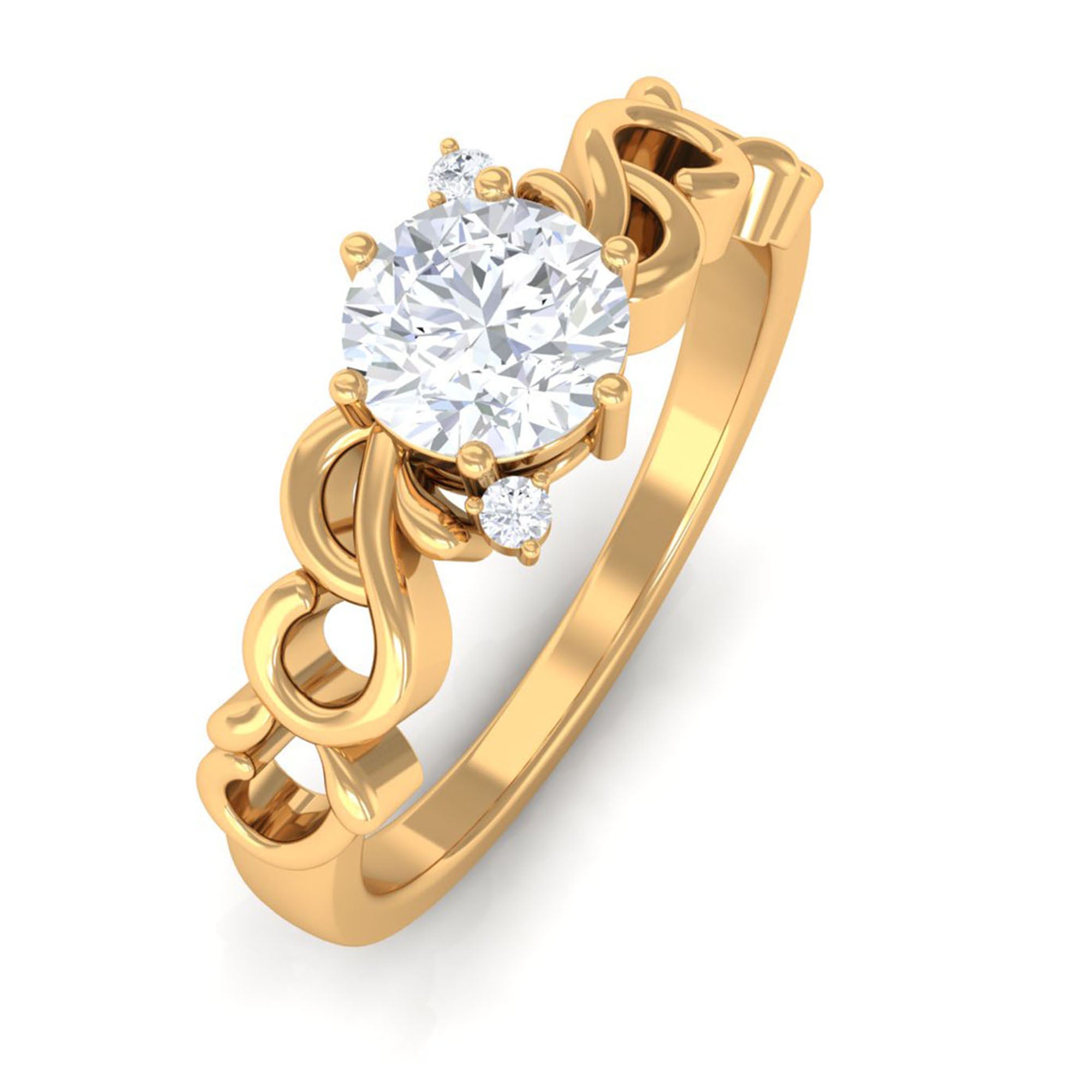 Lab Grown Diamond Promise Engagement Ring Lab Grown Diamond - ( EF-VS ) - Color and Clarity - Vibrant Grown Labs