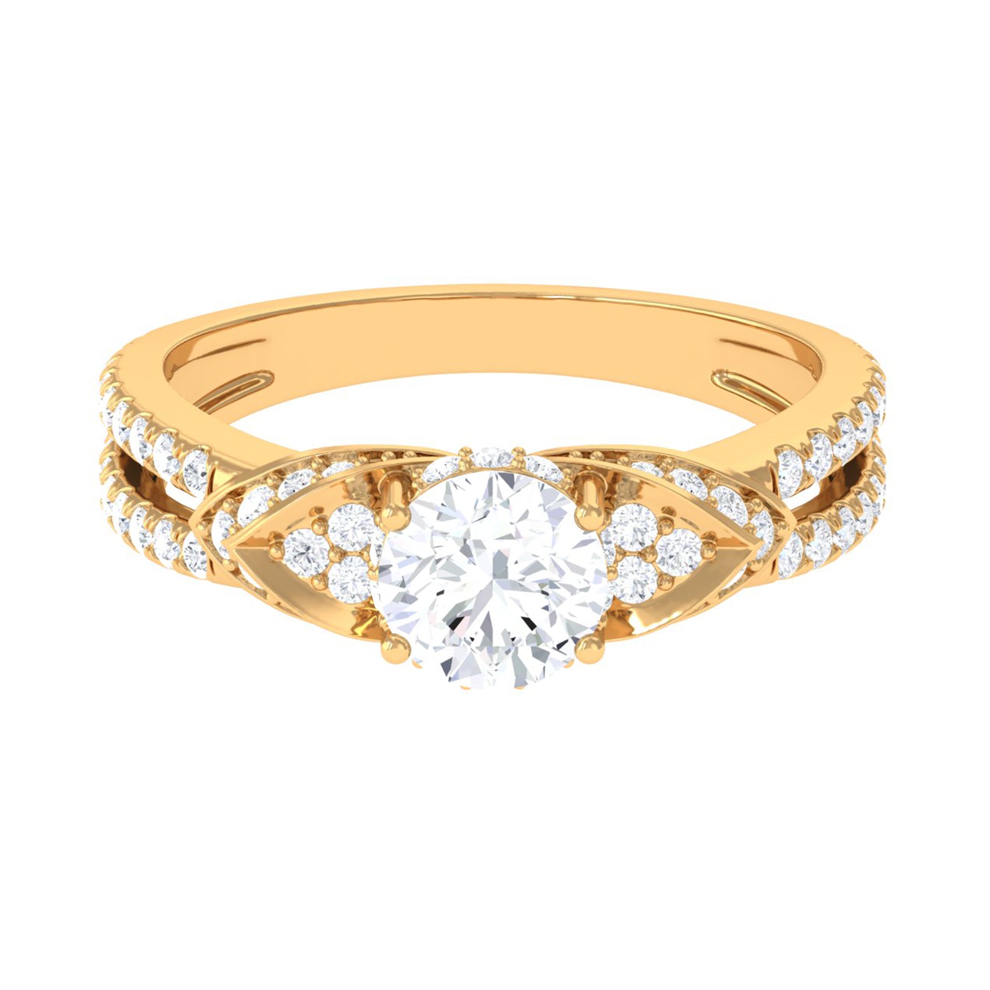 Classic Lab Grown Diamond Engagement Ring Lab Grown Diamond - ( EF-VS ) - Color and Clarity - Vibrant Grown Labs