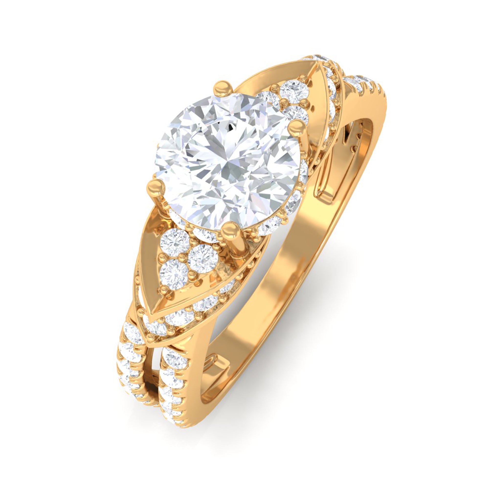 Classic Lab Grown Diamond Engagement Ring Lab Grown Diamond - ( EF-VS ) - Color and Clarity - Vibrant Grown Labs