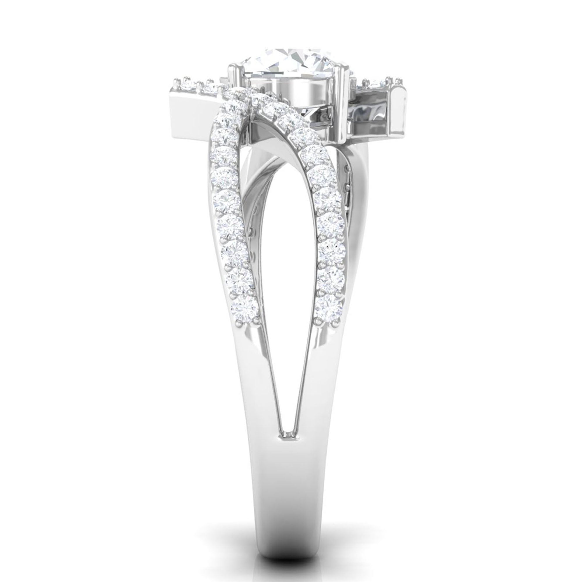 Designer Engagement Ring with Lab Grown Diamond Lab Grown Diamond - ( EF-VS ) - Color and Clarity - Vibrant Grown Labs