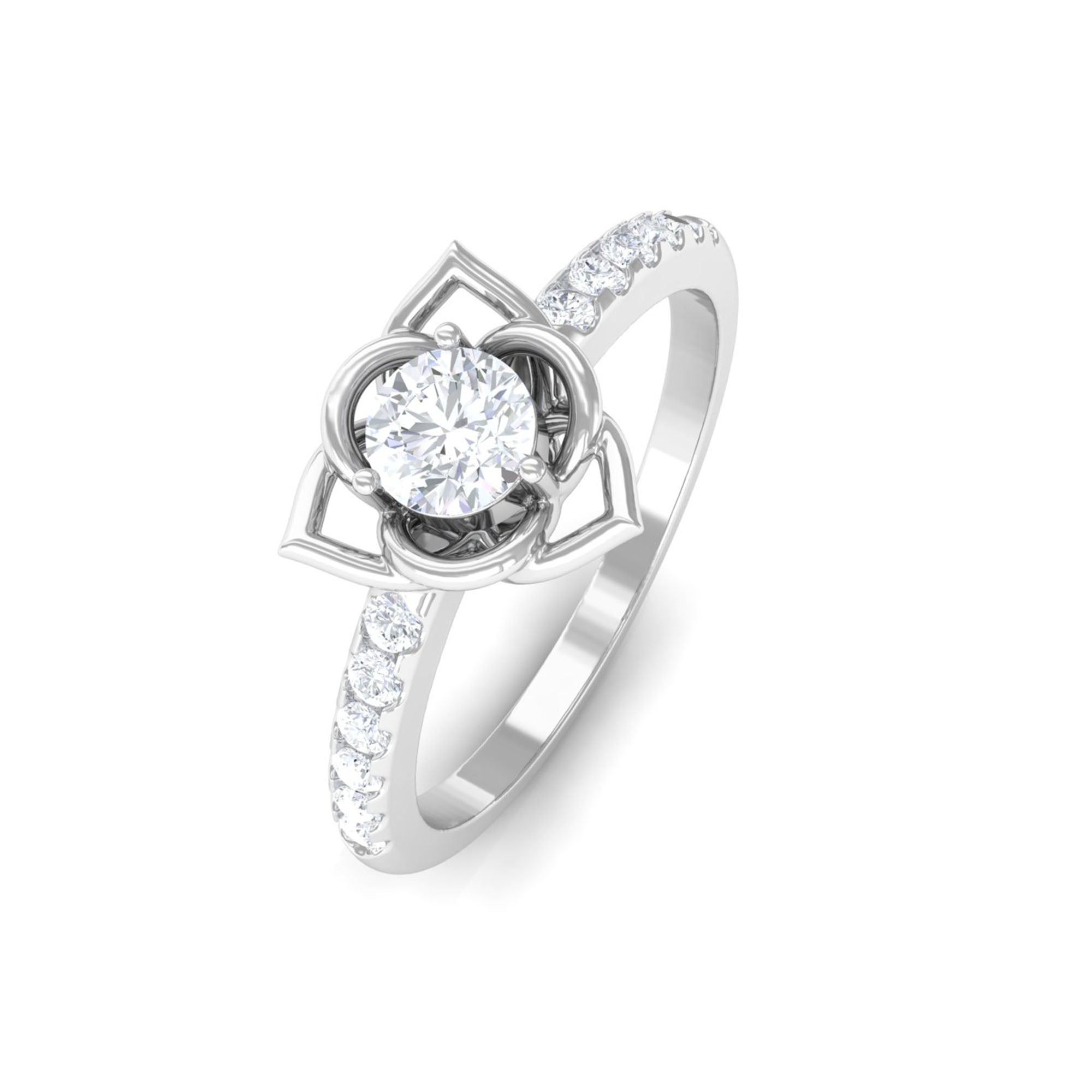 Vibrant Grown Labs-Lab Grown Diamond Flower Promise Ring