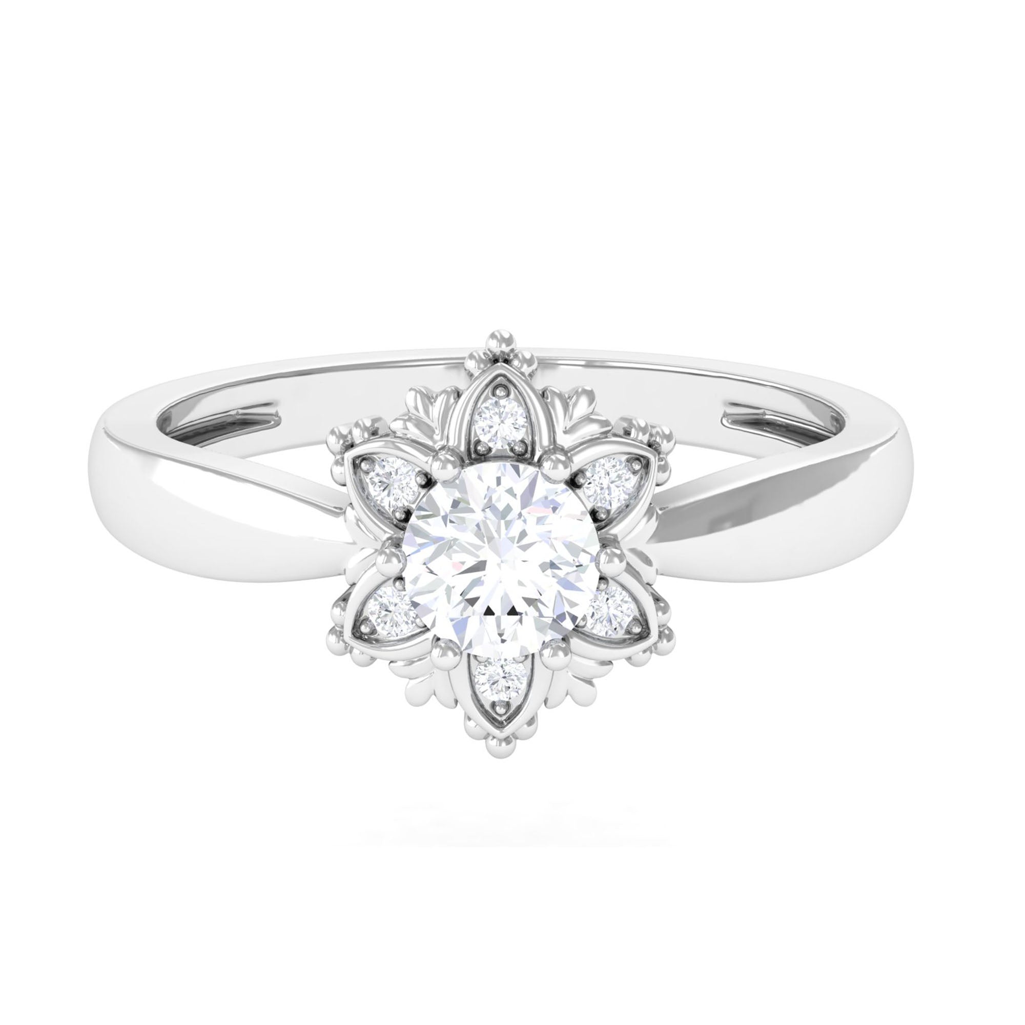 Vibrant Grown Labs-Lab Grown Diamond Nature Inspired Promise Ring